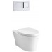 KOHLER K-6303-0 Veil Elongated Dual-Flush Wall-Hung Toilet  White  1-Piece - B00DIEQZ90